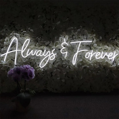 Always and Forever Neon Sign For Wedding Proposal Wall Decor- FunkyDecors