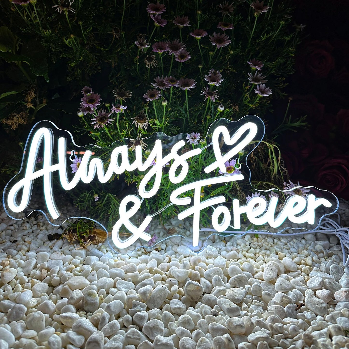 Always and Forever Neon Sign For Wedding Proposal Wall Decor- FunkyDecors