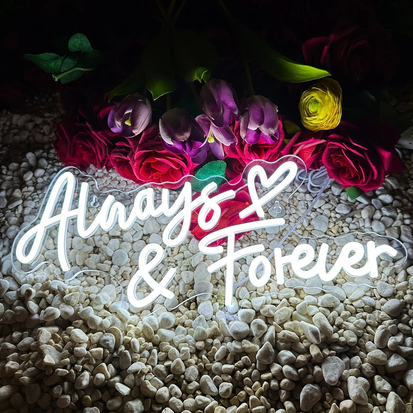 Always and Forever Neon Sign For Wedding Proposal Wall Decor- FunkyDecors