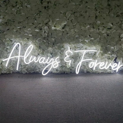 Always and Forever Neon Sign For Wedding Proposal Wall Decor- FunkyDecors