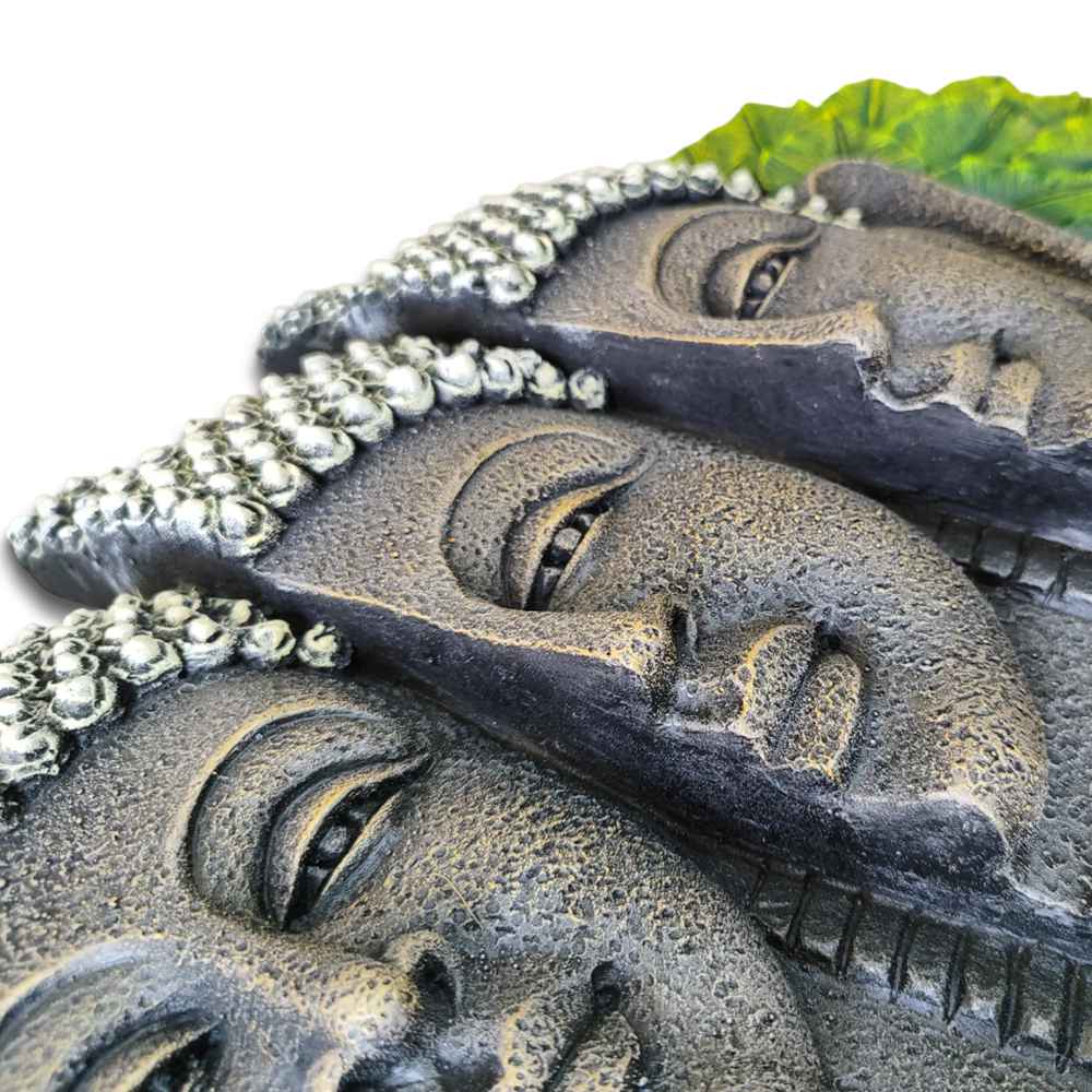 Serene Buddha Wall Art Panel – Stone Finish Décor | 87x33x6 cm (34x13x2.3 in)