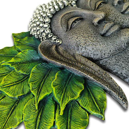 Serene Buddha Wall Art Panel – Stone Finish Décor | 87x33x6 cm (34x13x2.3 in)