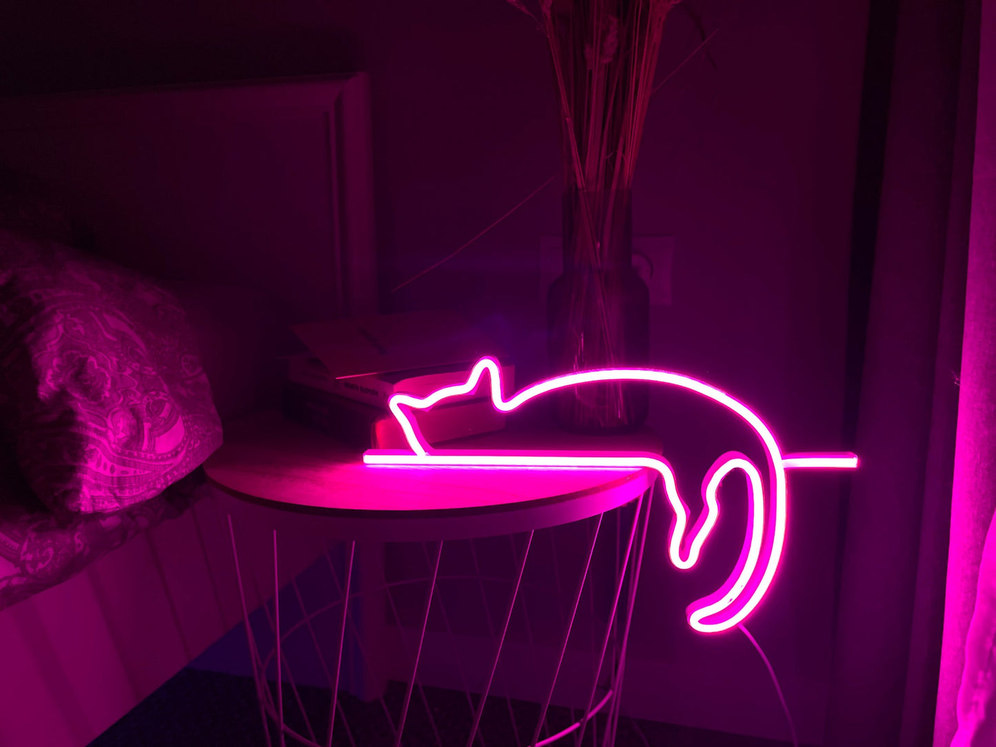 Cat Neon Sign Art Decor | Neon Light Wall Art Signs Cute Cat Decor, Gift LED Neon Lights, Cat Wall Custom Neon Decor Neon Custom Desk Light | FunkyDecors