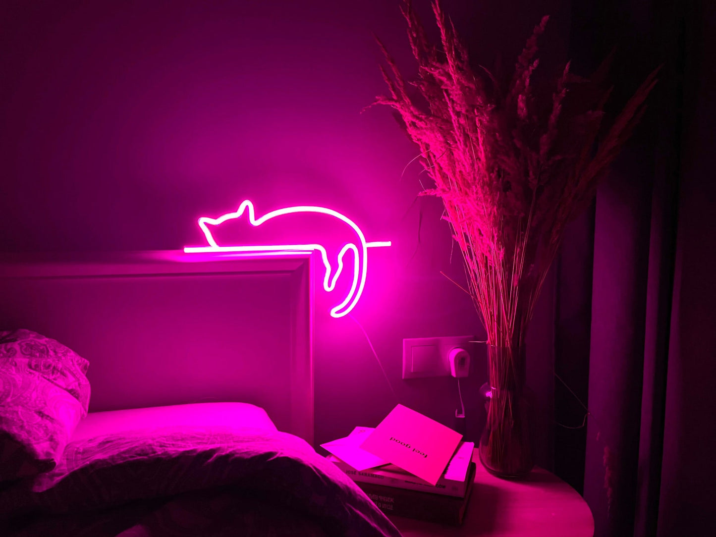 Cat Neon Sign Art Decor | Neon Light Wall Art Signs Cute Cat Decor, Gift LED Neon Lights, Cat Wall Custom Neon Decor Neon Custom Desk Light | FunkyDecors