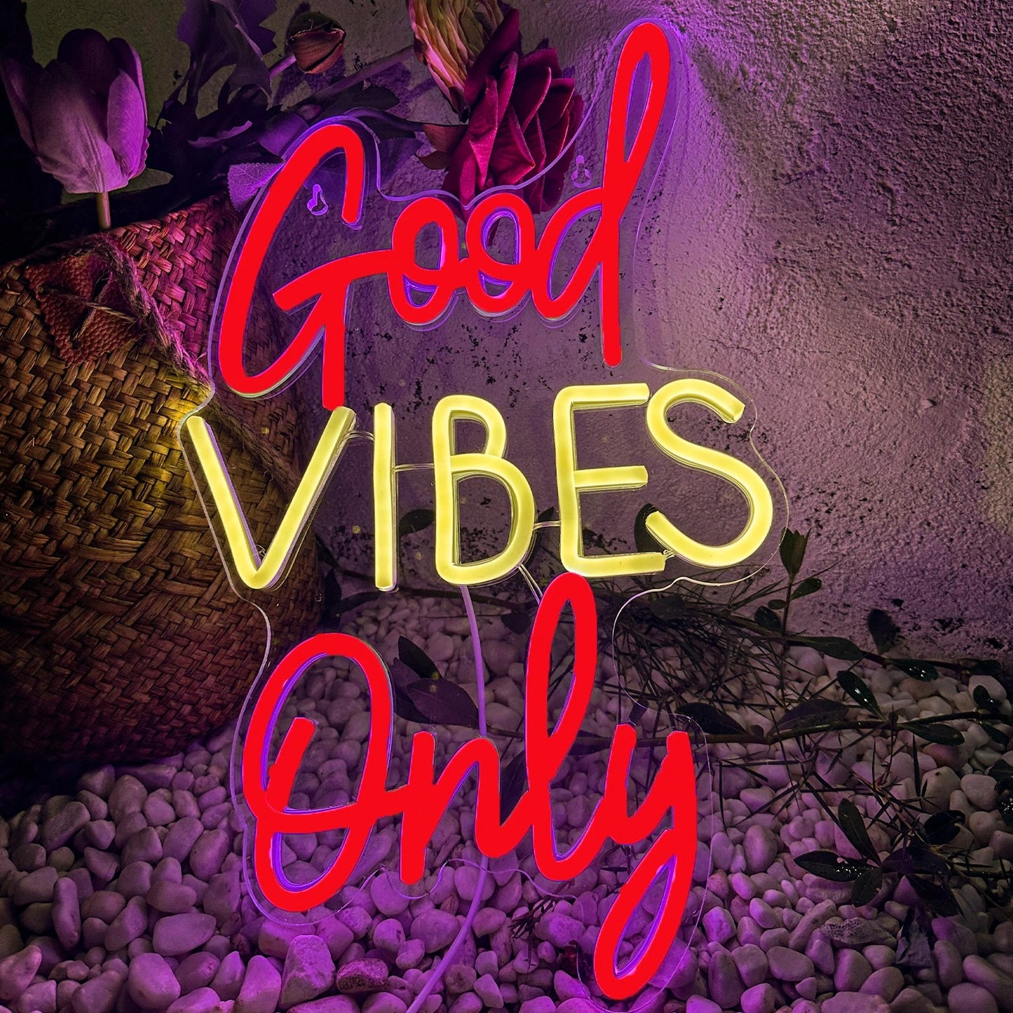 Good Vibes Only Neon Sign For Wall Decor- FunkyDecors