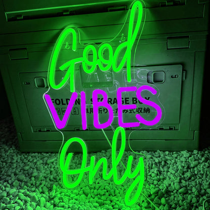 Good Vibes Only Neon Sign For Wall Decor- FunkyDecors