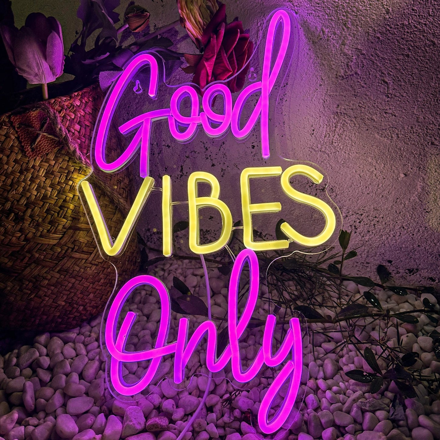 Good Vibes Only Neon Sign For Wall Decor- FunkyDecors