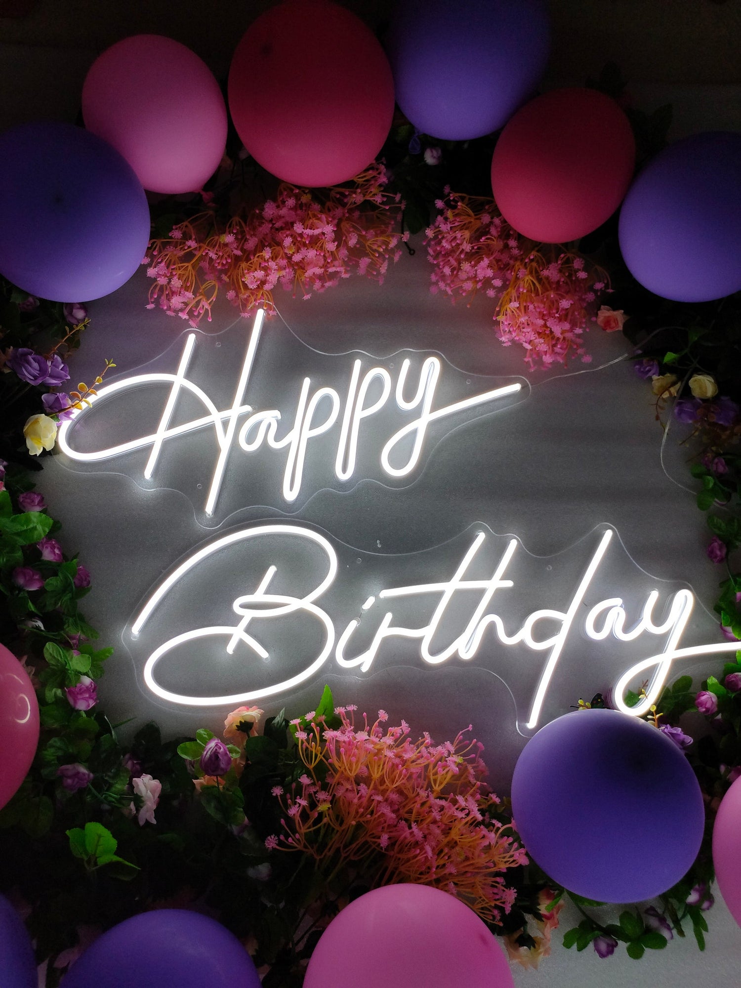 Happy Birthday Neon Sign | Custom Neon Sign | Wall Decor Neon | Name Sign Neon Sign | Light Personalized Neon Sign | FunkyDecors