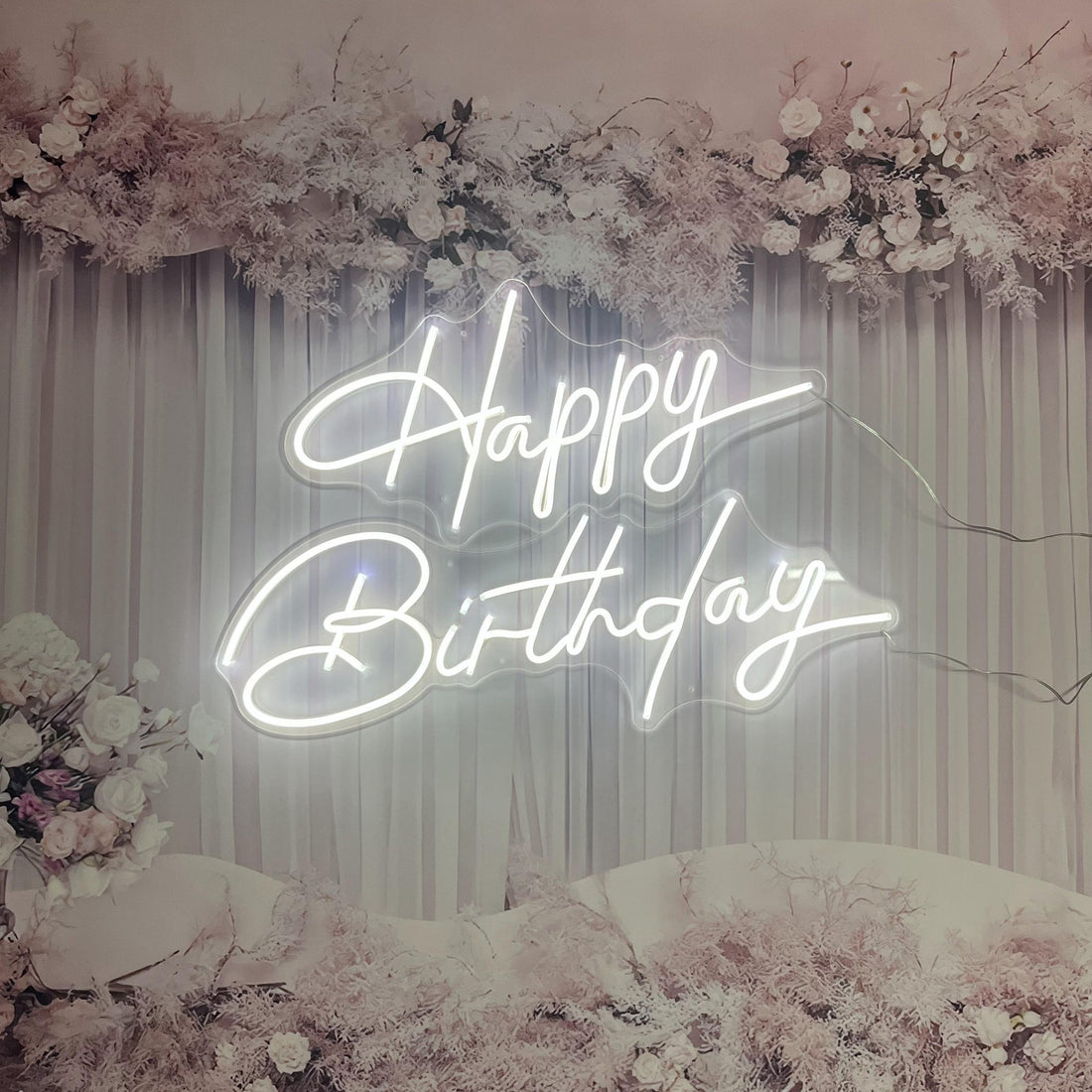 Happy Birthday Neon Sign | Custom Neon Sign | Wall Decor Neon | Name Sign Neon Sign | Light Personalized Neon Sign | FunkyDecors