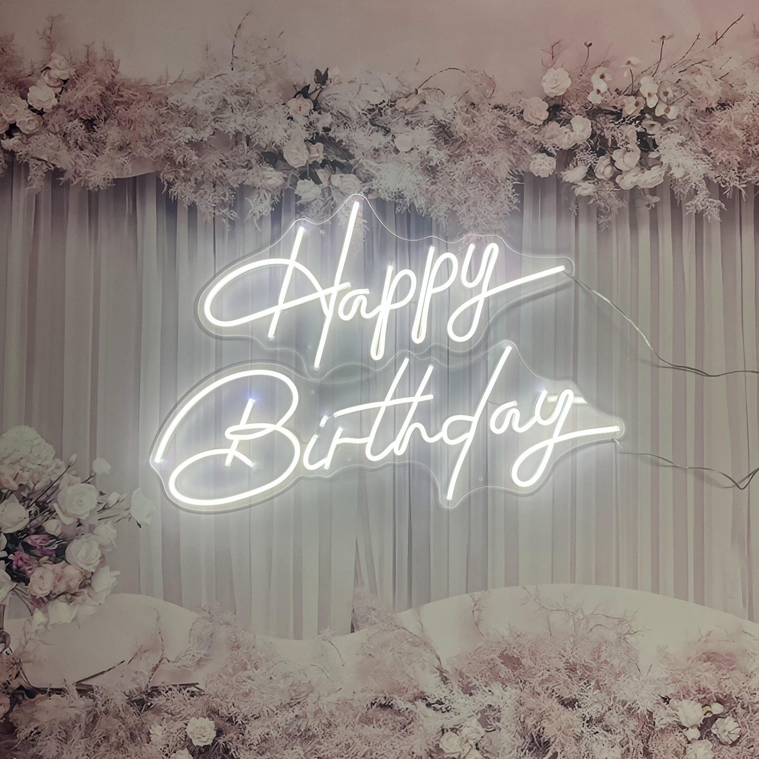 Happy Birthday Neon Sign | Custom Neon Sign | Wall Decor Neon | Name Sign Neon Sign | Light Personalized Neon Sign | FunkyDecors