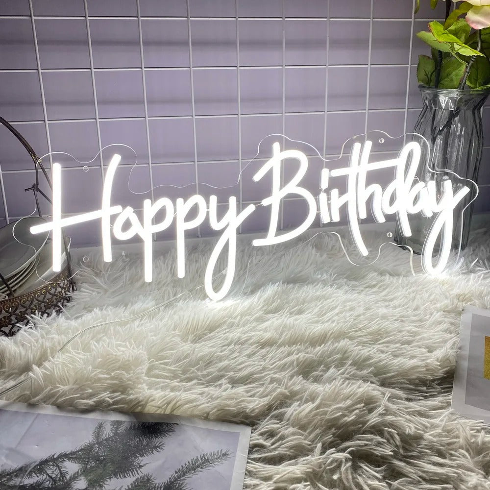 Happy Birthday Neon Sign For Wall Decor- FunkyDecors