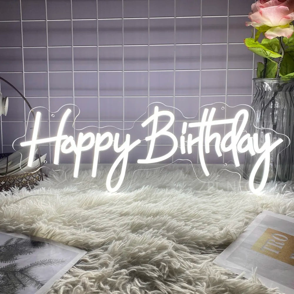 Happy Birthday Neon Sign For Wall Decor- FunkyDecors