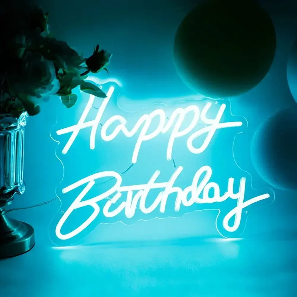 Happy Birthday Neon Sign For Wall Decor- FunkyDecors