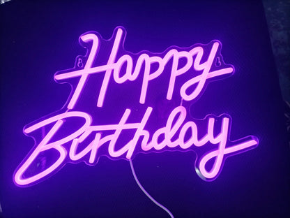 Happy Birthday Neon Sign For Wall Decor- FunkyDecors