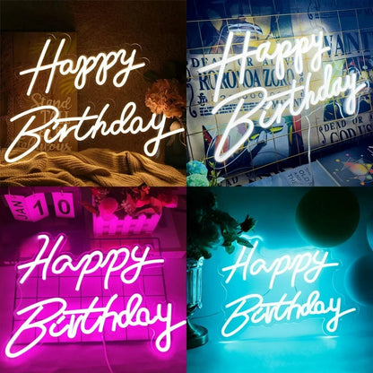 Happy Birthday Neon Sign For Wall Decor- FunkyDecors