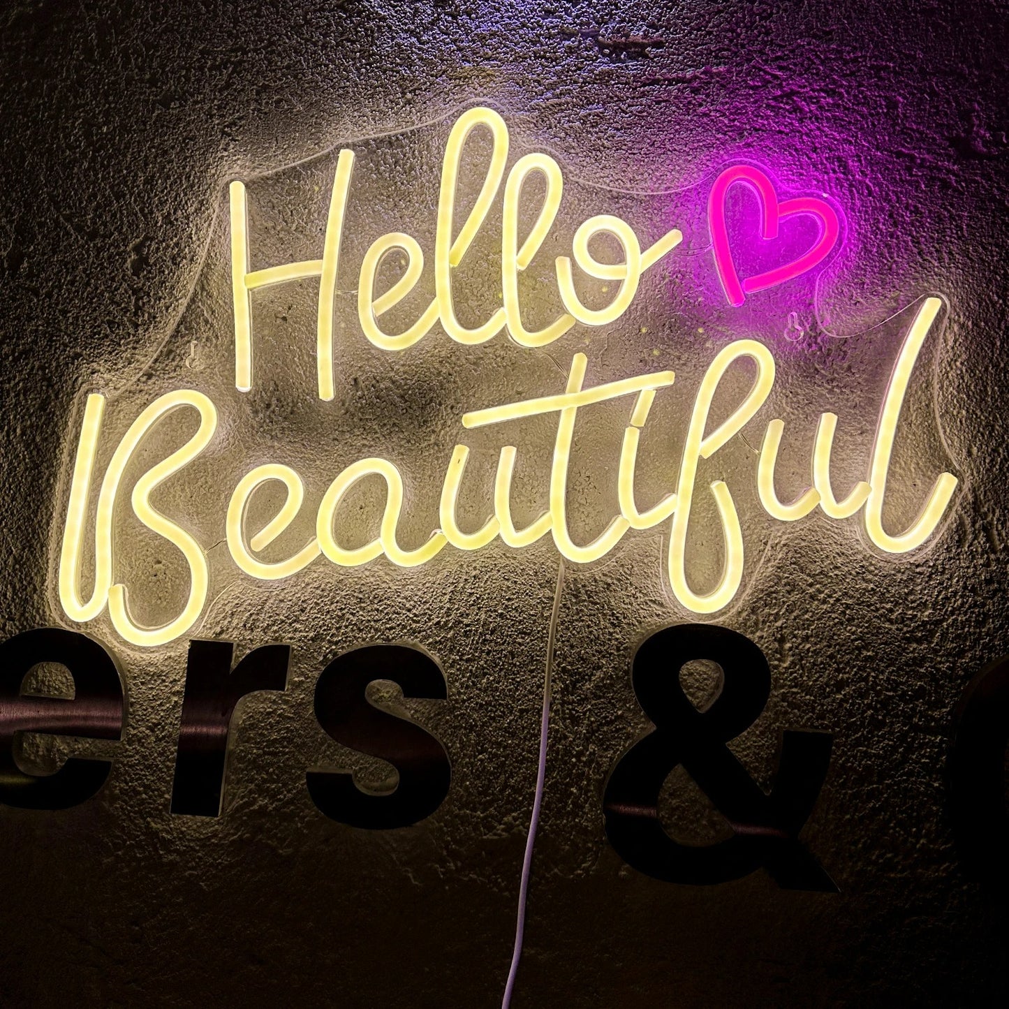 Hello Beautiful Neon Sign For Wedding Proposal Wall Decor- FunkyDecors