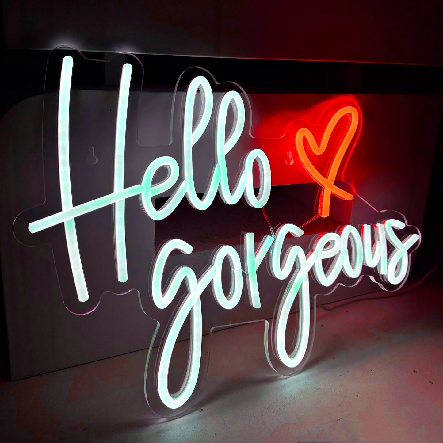 Hello Gorgeous Neon Sign For Restaurant Bar Wedding Proposal Wall Decor- FunkyDecors