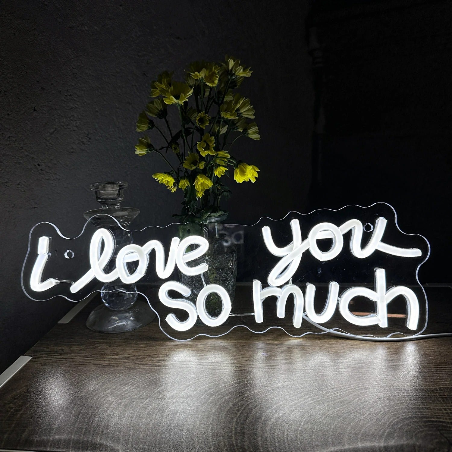 I Love You So Much Neon Sign For Restaurant Bar Wedding Proposal Wall Decor- FunkyDecors