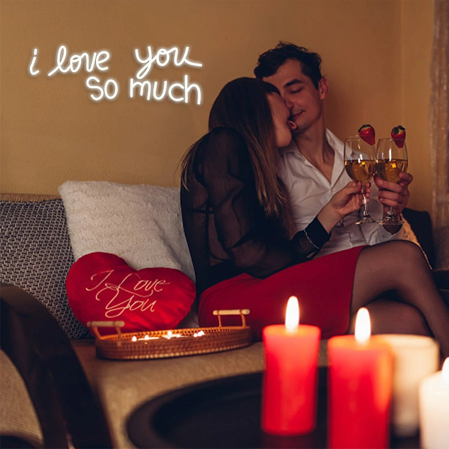 I Love You So Much Neon Sign For Restaurant Bar Wedding Proposal Wall Decor- FunkyDecors