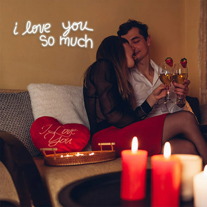 I Love You So Much Neon Sign For Restaurant Bar Wedding Proposal Wall Decor- FunkyDecors