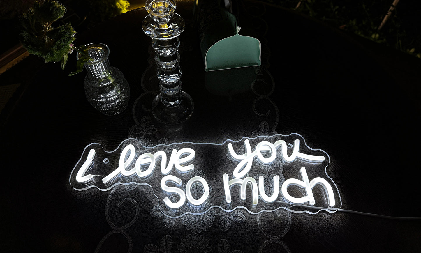 I Love You So Much Neon Sign For Restaurant Bar Wedding Proposal Wall Decor- FunkyDecors