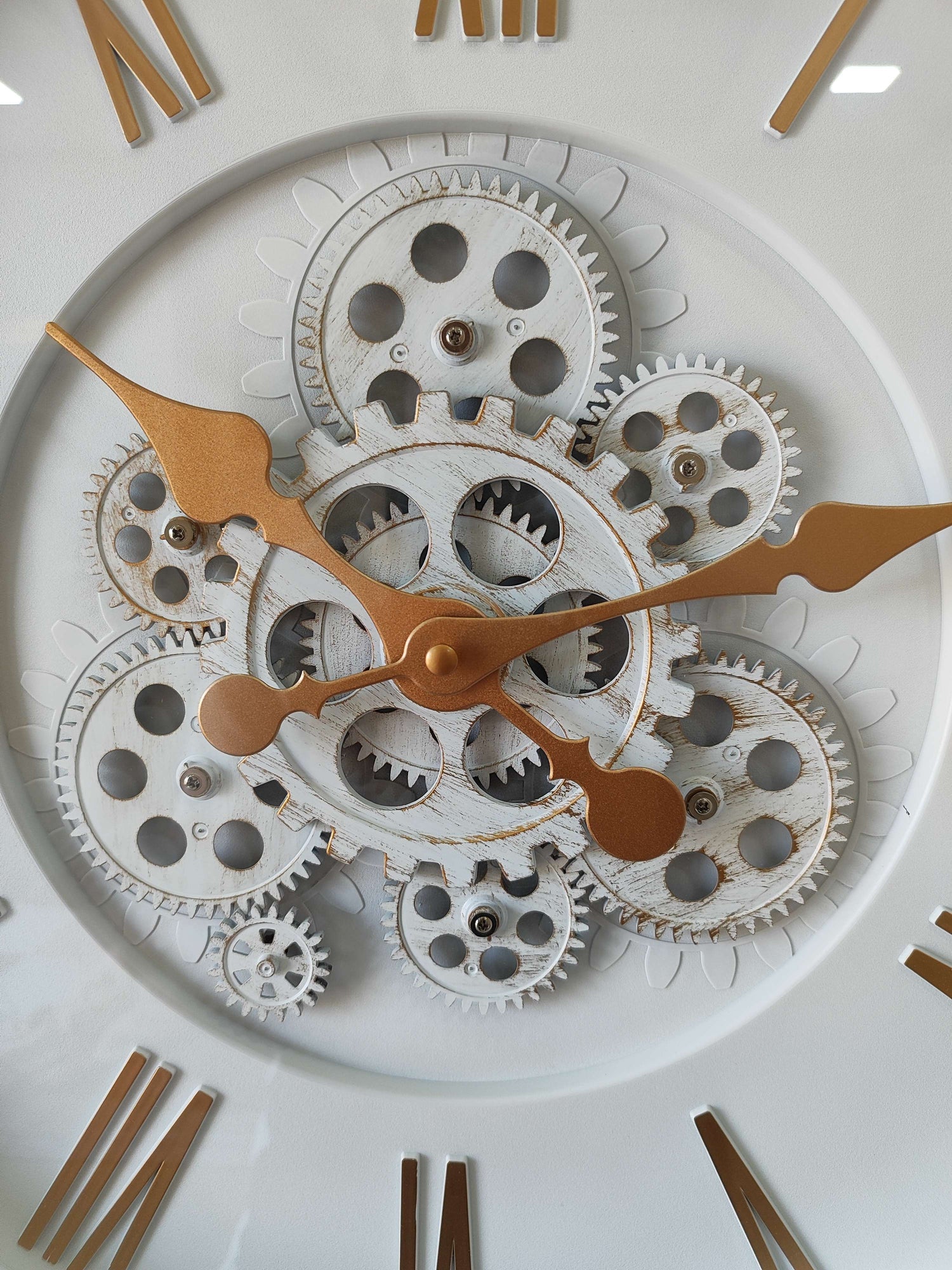 FunkyDecors Retro Style Moving Gear Wall Clock Chronograph Working Wall Watch 52 CM Tall