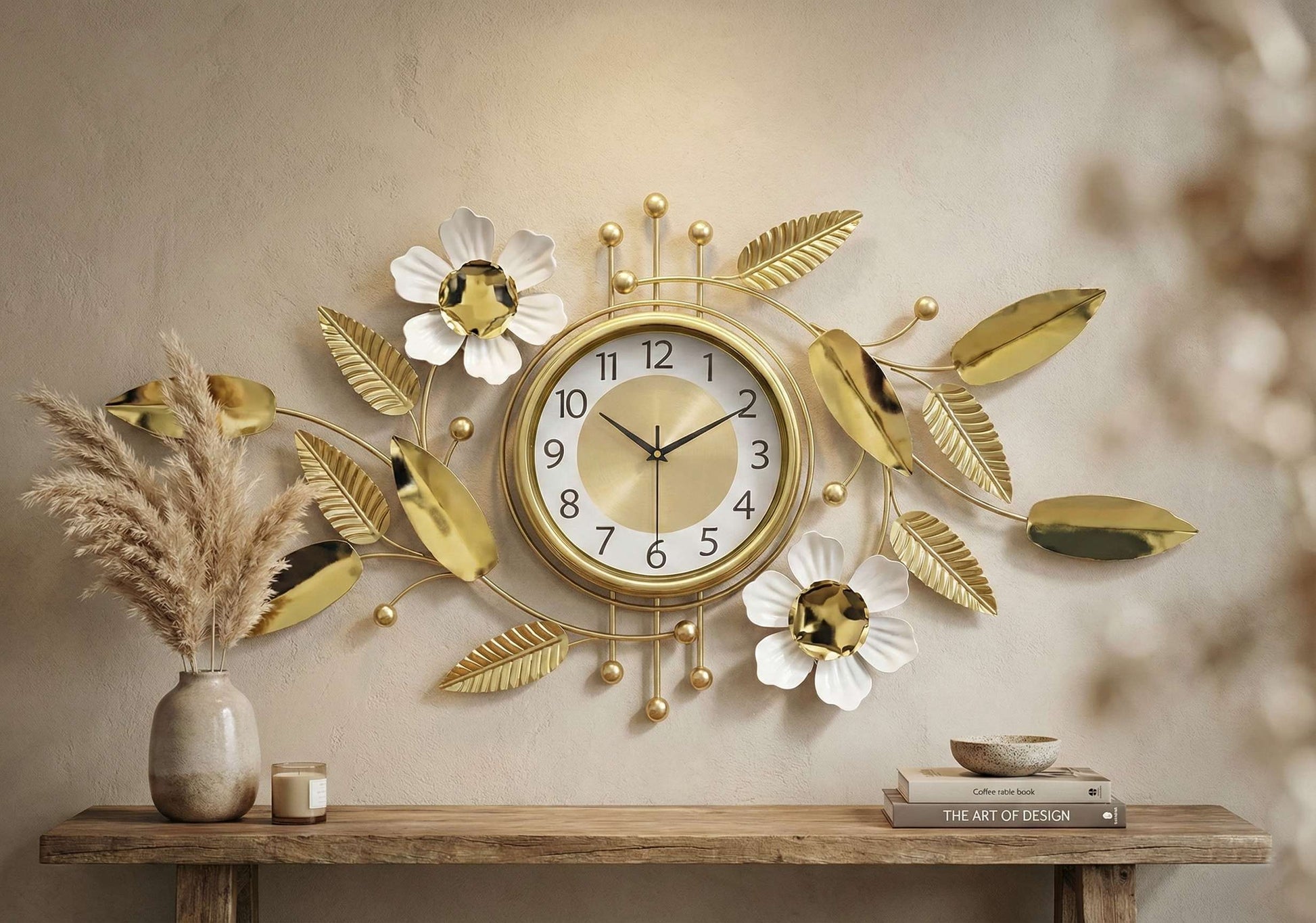 Iron wall art clock for living room India