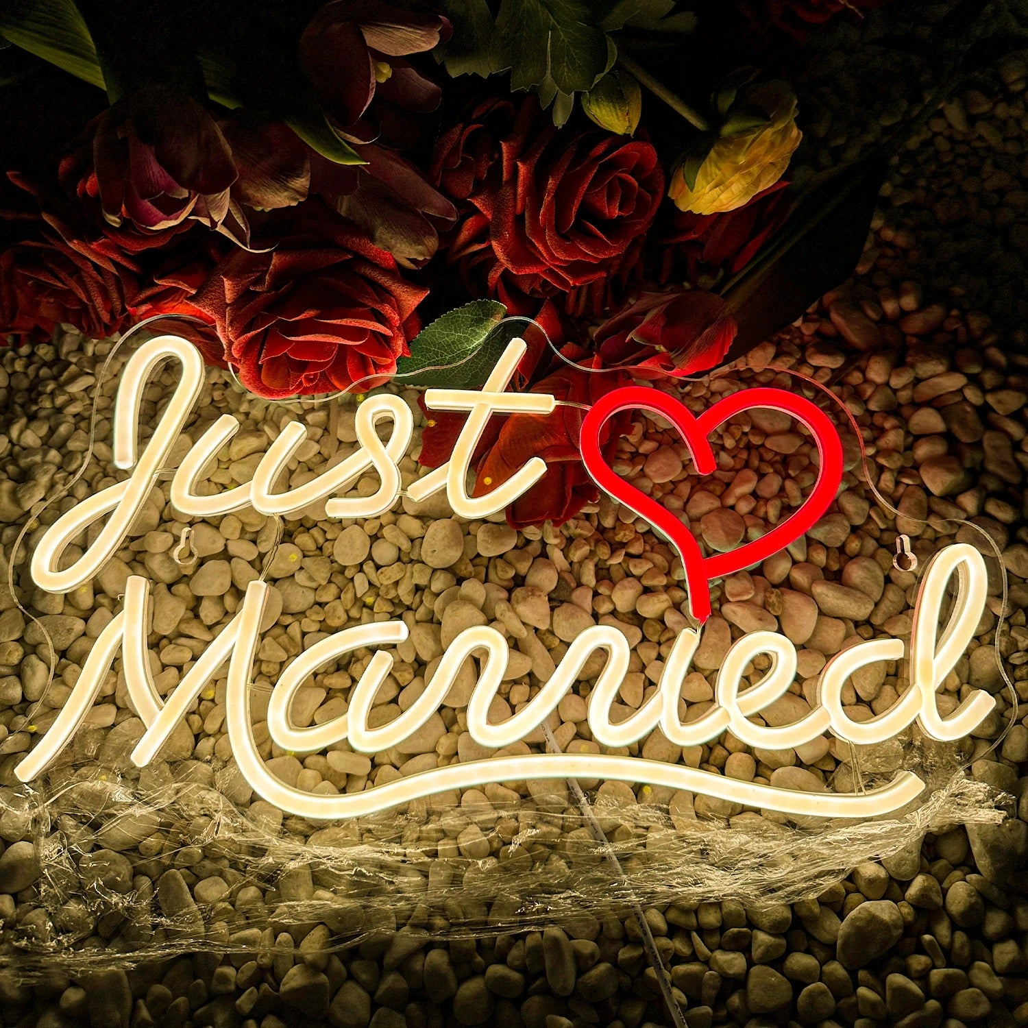 Just Married Neon Sign For Wall Decor- FunkyDecors