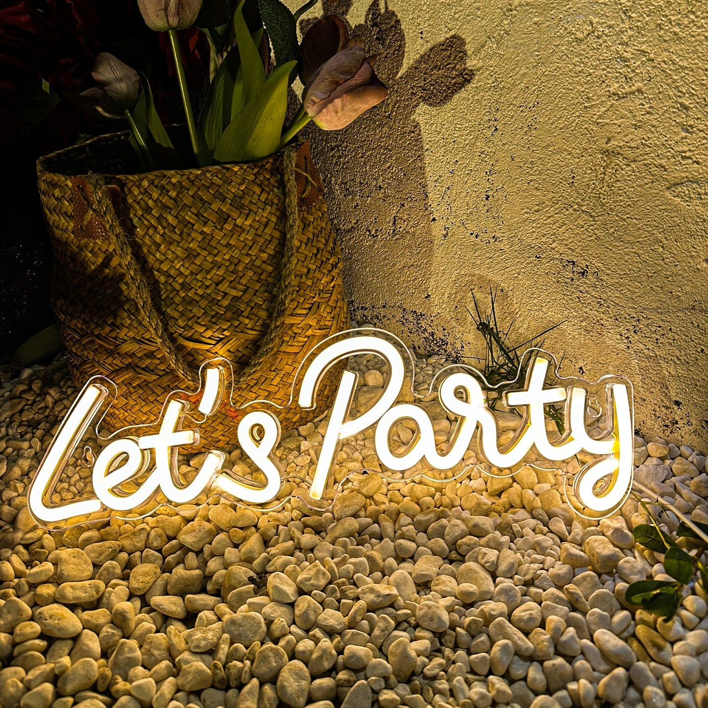 Lets Party Neon Sign For Proposal Wall Decor- FunkyDecors