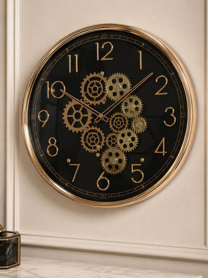 Modern Decorative Rose Gold Wall Clock with Silent Quartz Movement