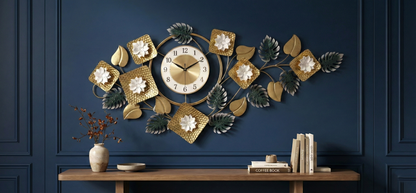 Modern handcrafted iron wall clock close up details FunkyDecors