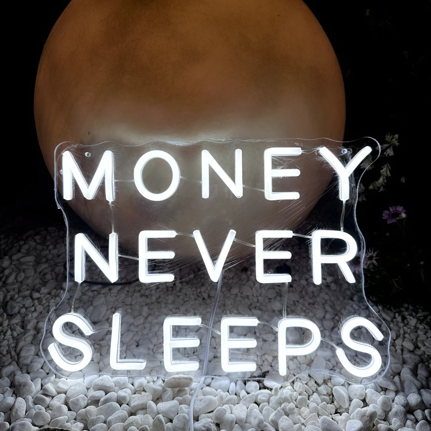 Money Never Sleep Neon Sign For Restaurant Bar Wedding Proposal Wall Decor- FunkyDecors