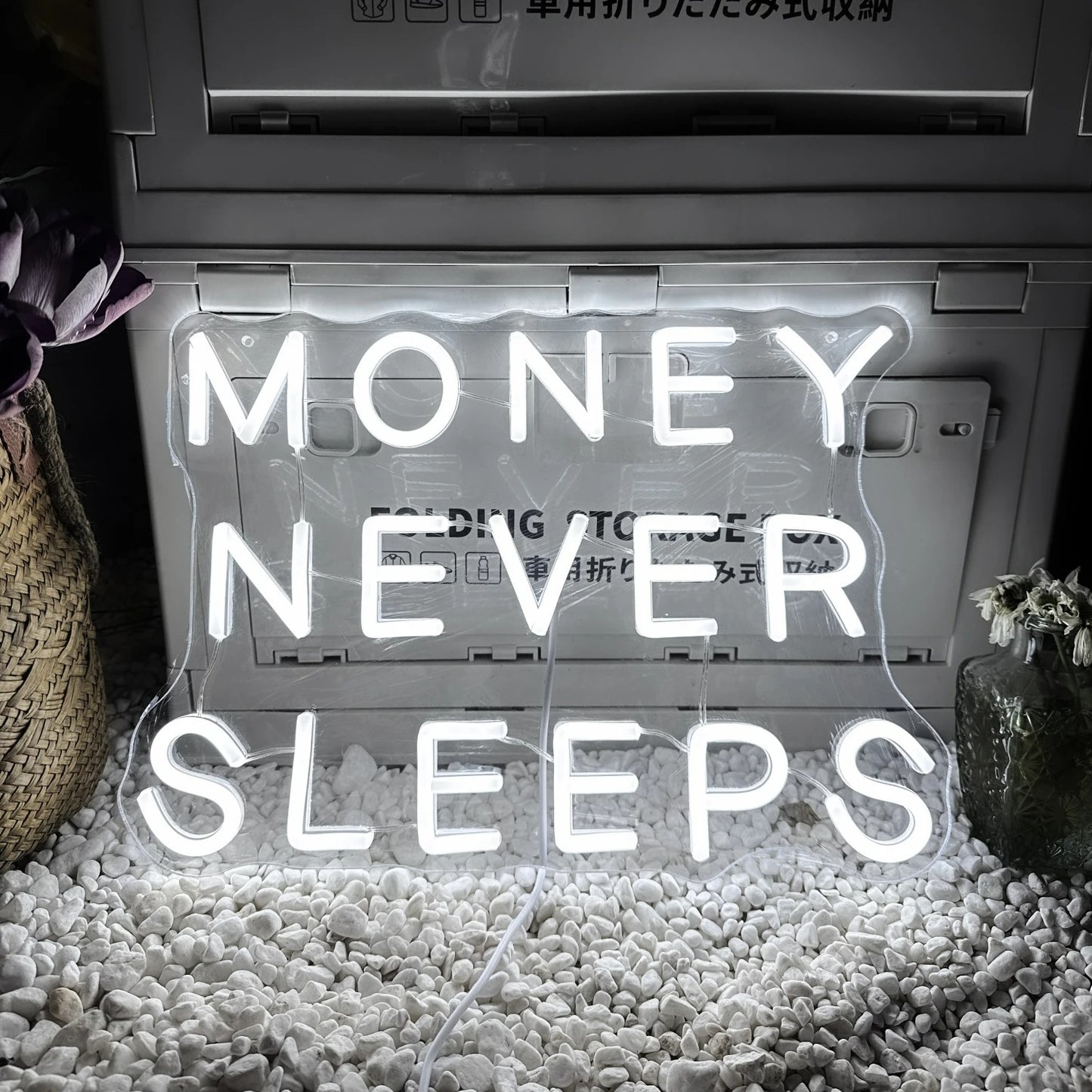 Money Never Sleep Neon Sign For Restaurant Bar Wedding Proposal Wall Decor- FunkyDecors