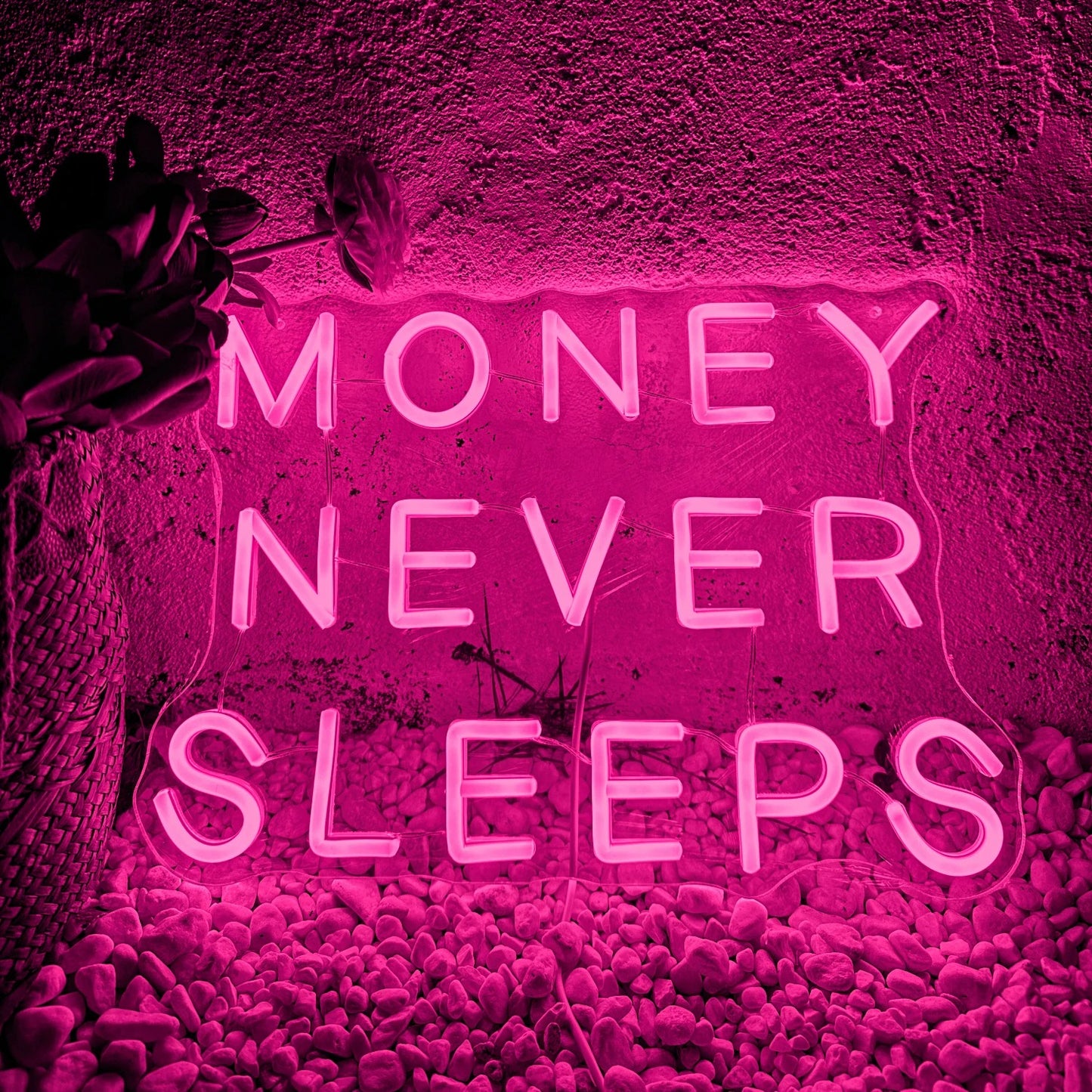 Money Never Sleep Neon Sign For Restaurant Bar Wedding Proposal Wall Decor- FunkyDecors