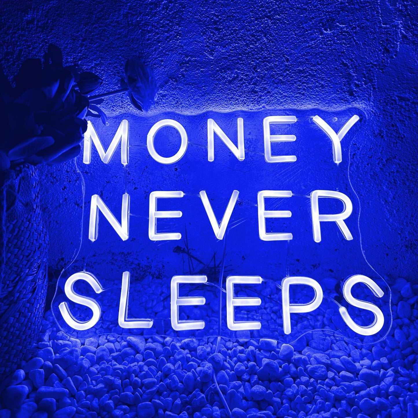 Money Never Sleep Neon Sign For Restaurant Bar Wedding Proposal Wall Decor- FunkyDecors