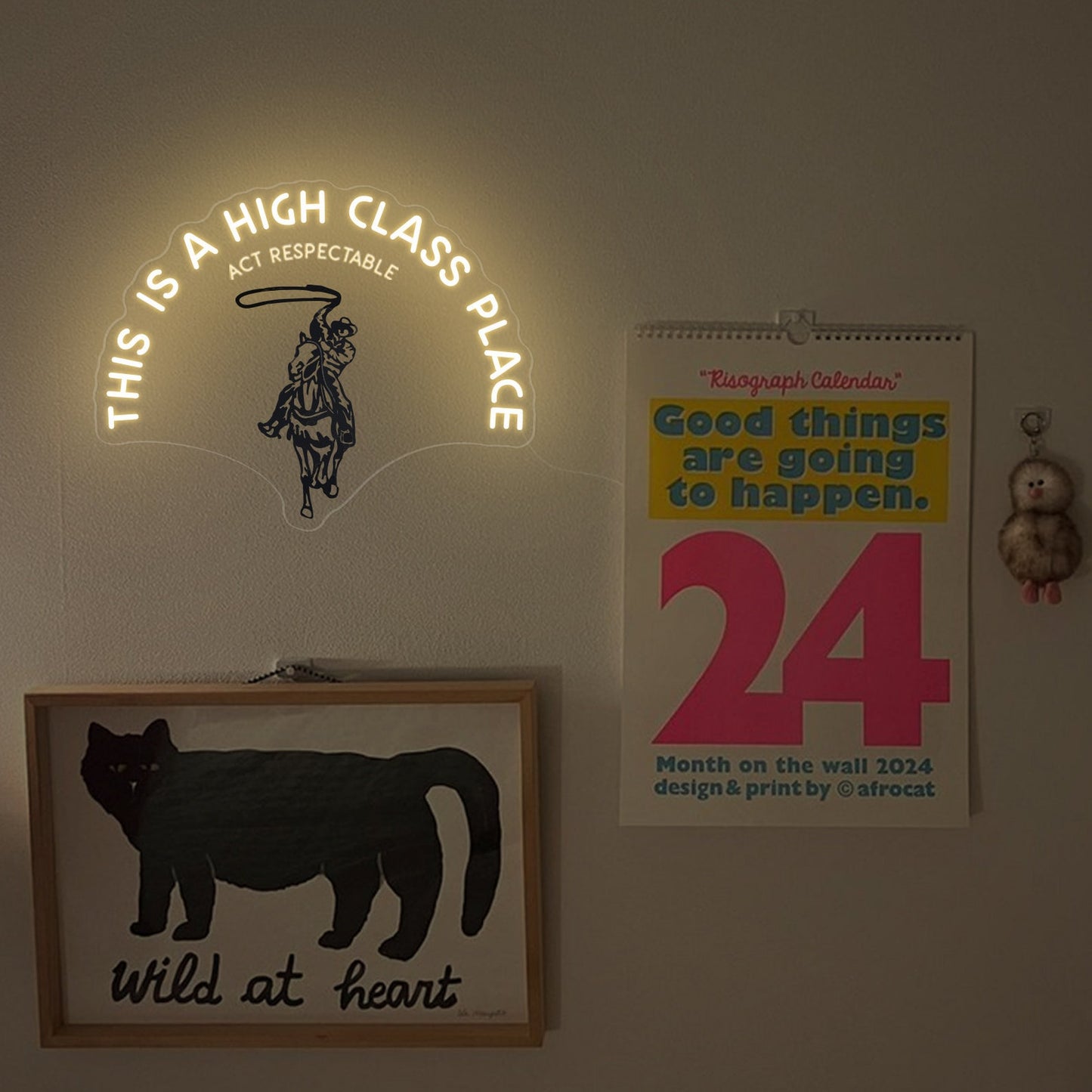 This Is A High Class Place Neon Sign|Cowboy/Cowgirl Room Decor |CowBoyParty Decor |Trendy Aesthetic Decor |Ranch wall Decor| Cowboy Painting| FunkyDecors