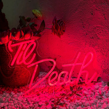 Till Death Neon Sign For Wedding Proposal Wall Decor- FunkyDecors