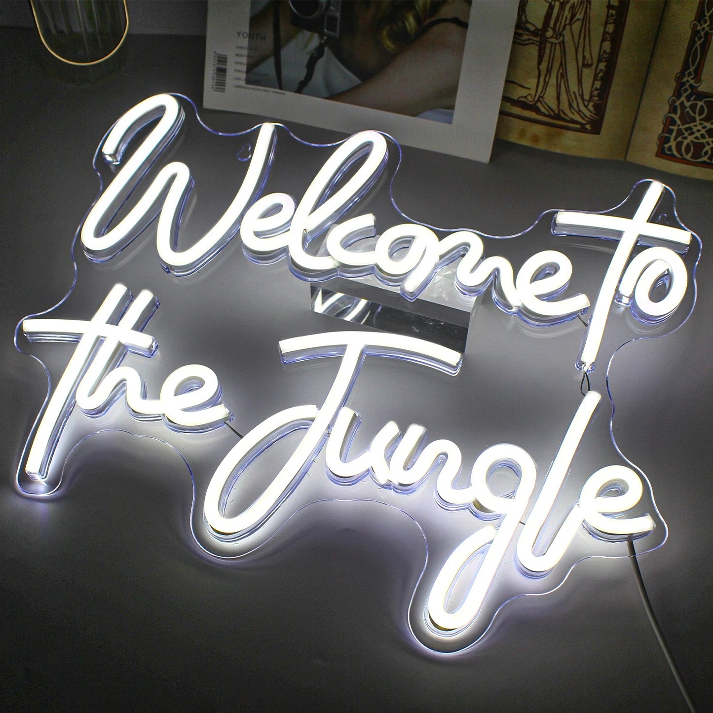 Welcome To The Jungle Neon Sign For Restaurant Bar Wedding Proposal Wall Decor- FunkyDecors