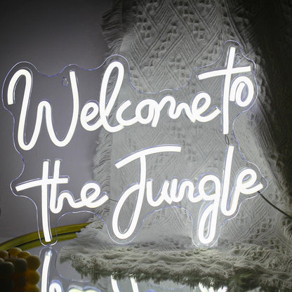 Welcome To The Jungle Neon Sign For Restaurant Bar Wedding Proposal Wall Decor- FunkyDecors