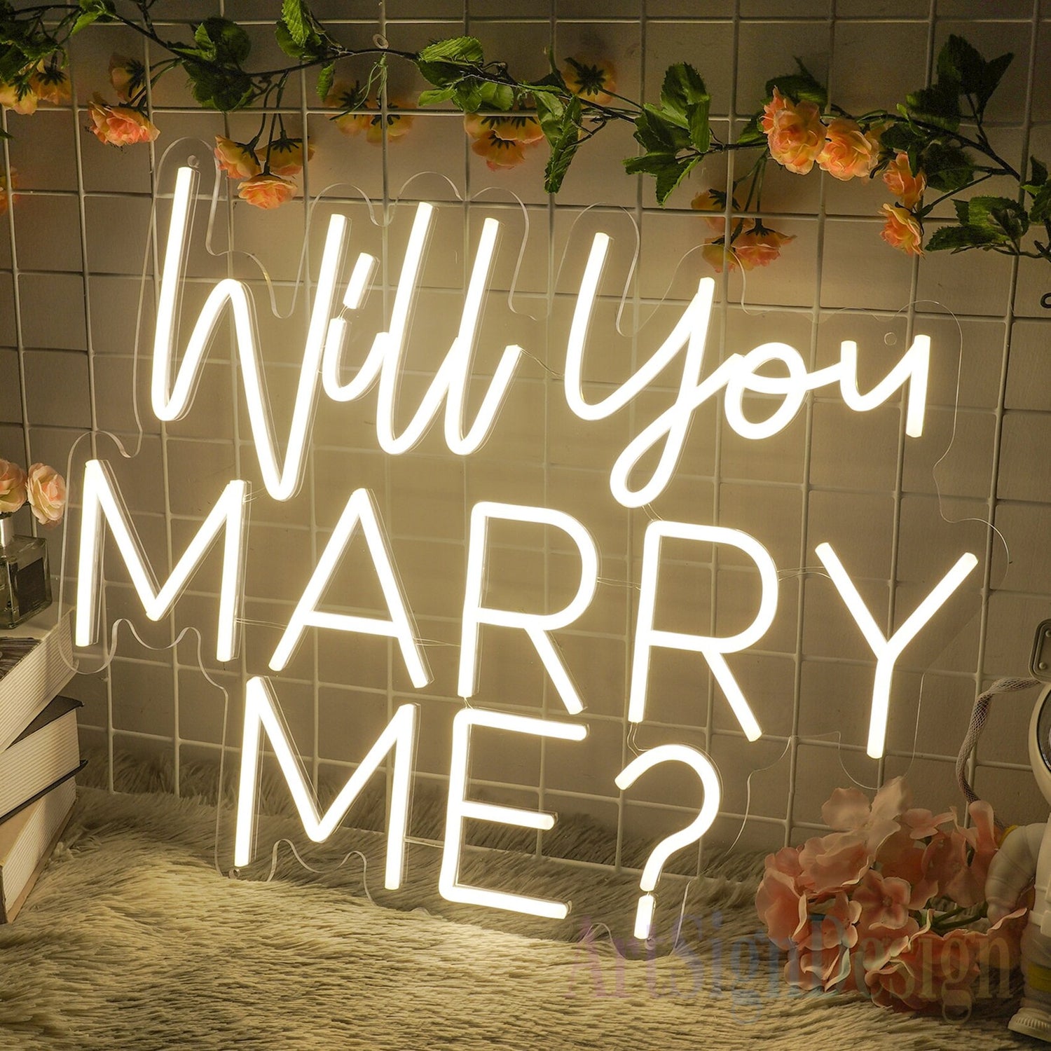 Will You Marry Me Neon Sign For Proposal Wall Decor- FunkyDecors
