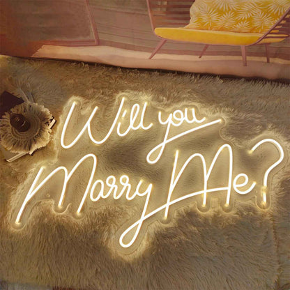 Will You Marry Me Neon Sign For Wedding Proposal Wall Decor- FunkyDecors