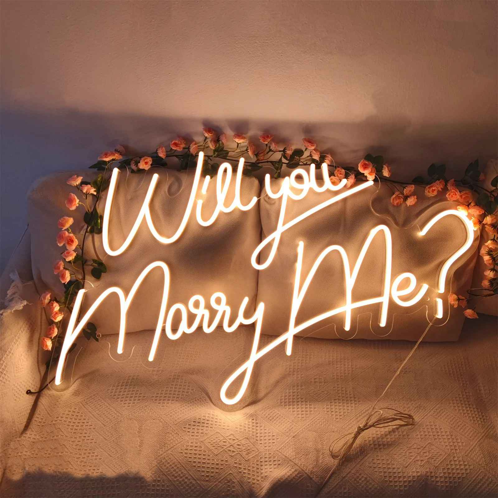 Will You Marry Me Neon Sign For Wedding Proposal Wall Decor- FunkyDecors