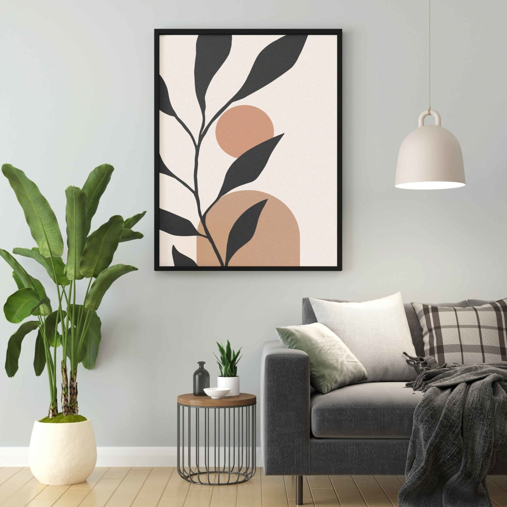 A Black Leaf - Nature Art Frame For Wall Decor- Funkydecors Xs / Posters Prints &amp; Visual Artwork
