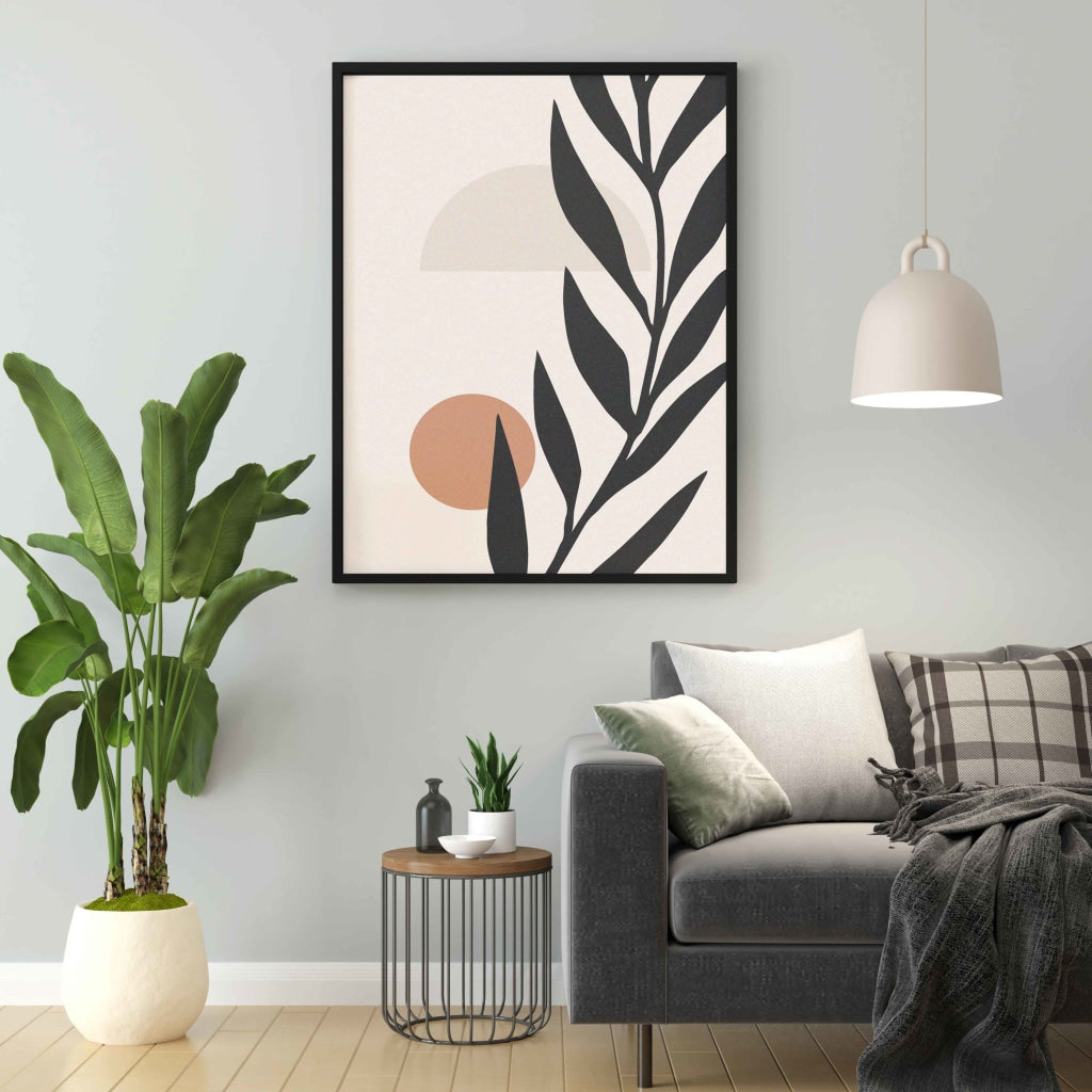 A Black Leaf - Nature Art Frame For Wall Decor- Funkydecors Xs / Posters Prints &amp; Visual Artwork