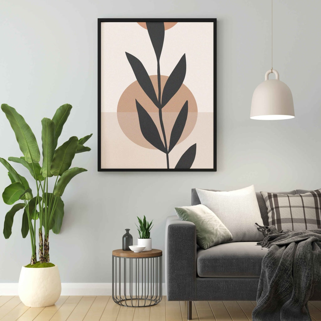 A Black Leaf - Nature Art Frame For Wall Decor- Funkydecors Xs / Posters Prints &amp; Visual Artwork