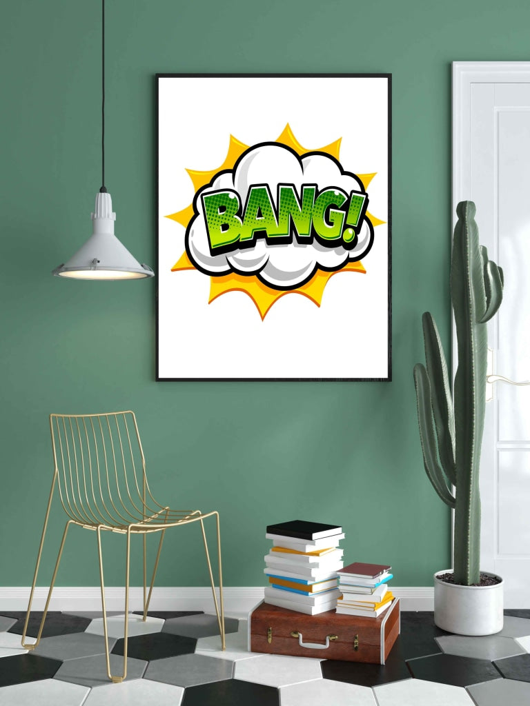 A Comic Note - Pop Art Frame For Wall Decor- Funkydecors Xs / Black Posters Prints &amp; Visual Artwork