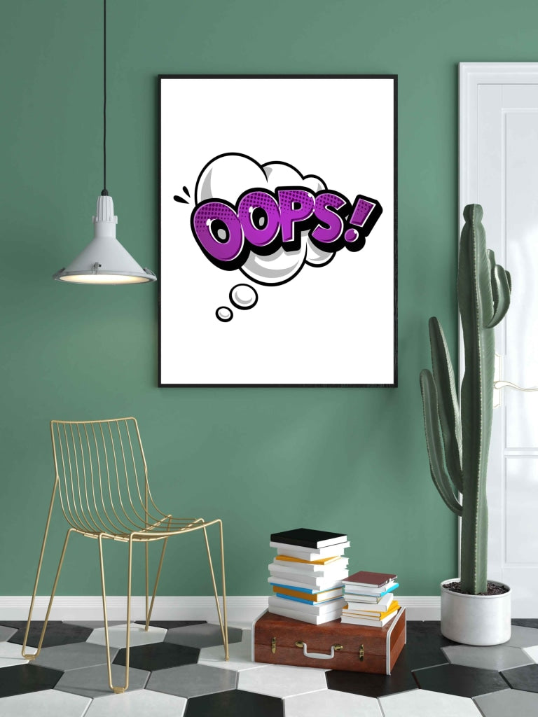 A Comic Note - Pop Art Frame For Wall Decor- Funkydecors Xs / Black Posters Prints &amp; Visual Artwork