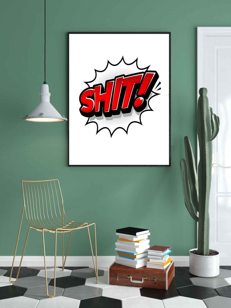 A Comic Note - Pop Art Frame For Wall Decor- Funkydecors Xs / Black Posters Prints &amp; Visual Artwork