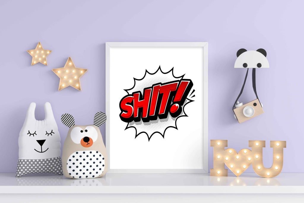 A Comic Note - Pop Art Frame For Wall Decor- Funkydecors Xs / White Posters Prints &amp; Visual Artwork