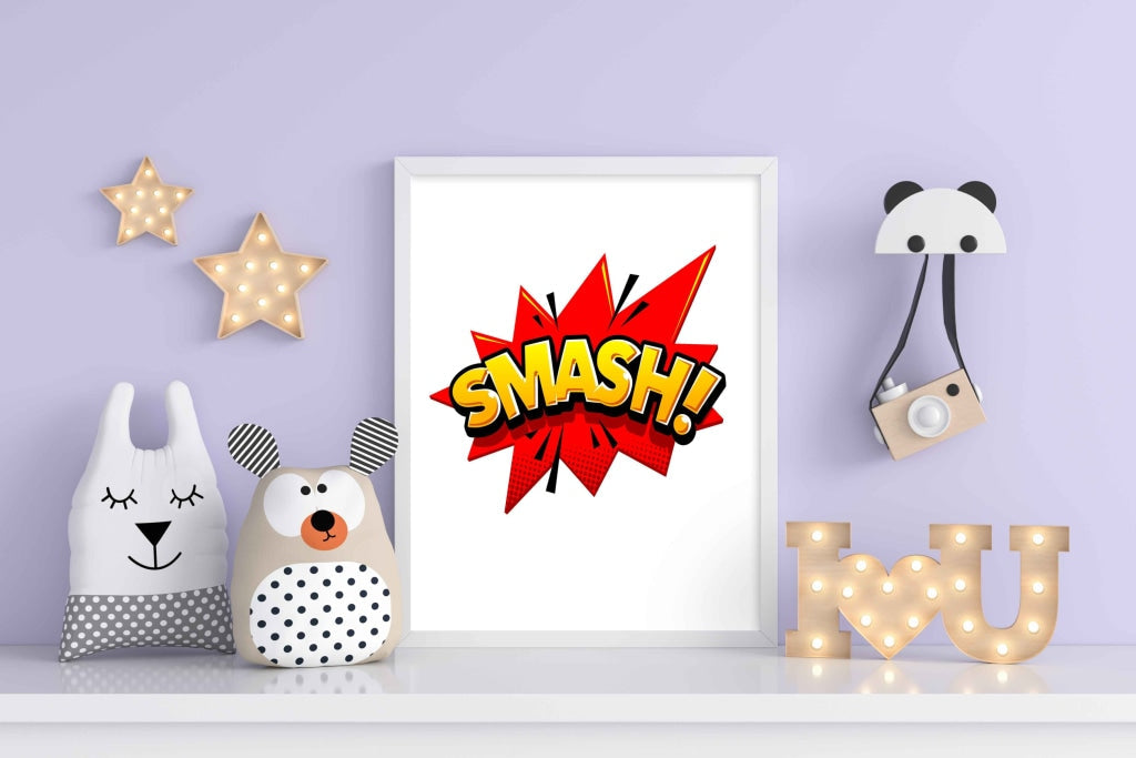 A Comic Note - Pop Art Frame For Wall Decor- Funkydecors Xs / White Posters Prints &amp; Visual Artwork